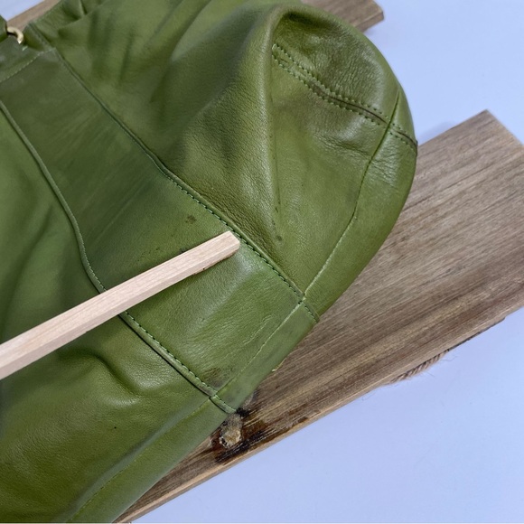 Zina Eva Green Fringe Tassel Leather Handbag - Picture 10 of 12